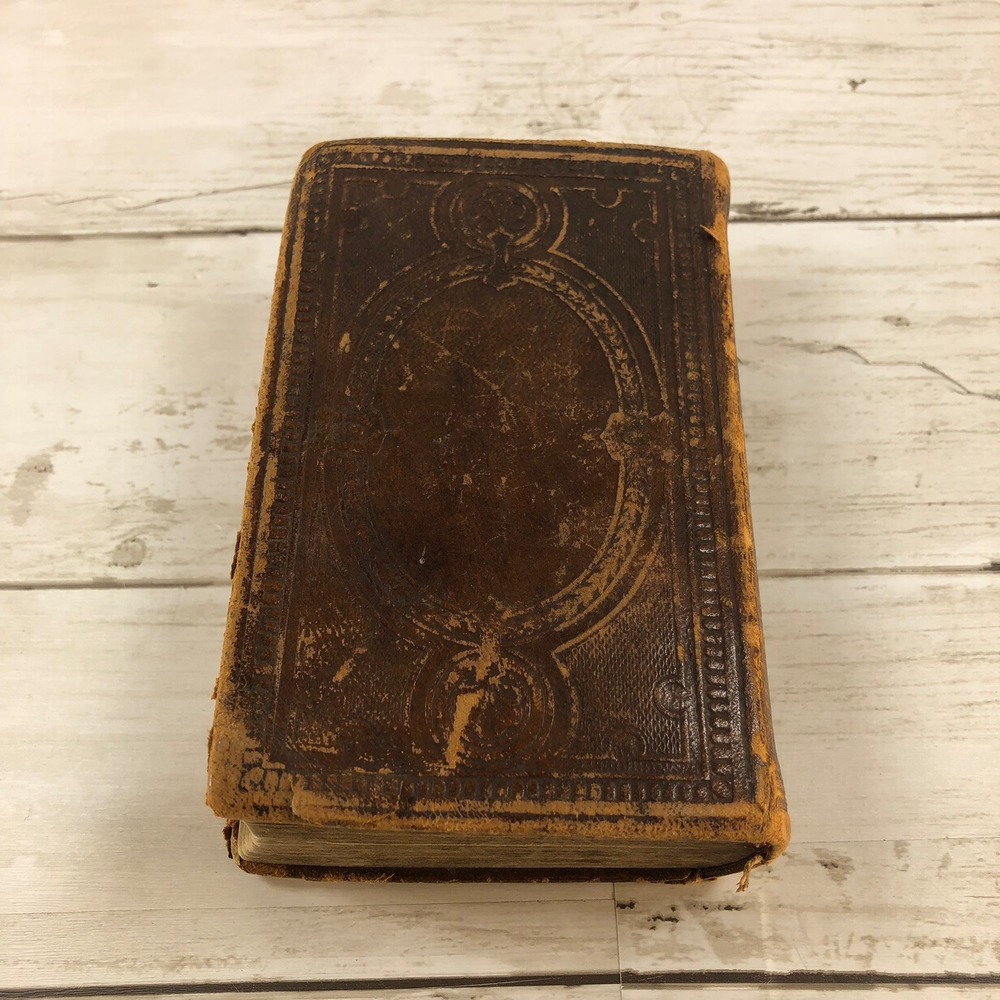 1861 Holy Bible American Bible Society Diamond 32mo Antique Civil War Era Book - Picture 6 of 10